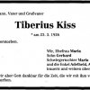 Kiss Tiberius 1926-2002 Todesanzeige